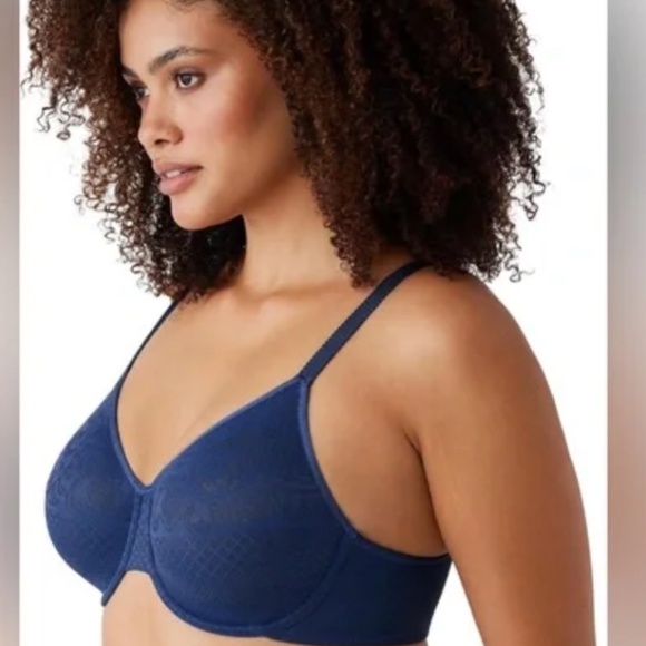 Wacoal Visual Effects Minimizer Bra up to I Cup - Bellwether Blue Size 34C NWT - Picture 2 of 3